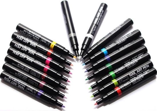 1 Art Pen Zwart 7ml Nagelversiering - Make-up - Nagellak | bol.com