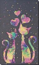 Borduurpakket met KRALEN KITTEN LOVE - ABRIS ART - KATTENLIEFDE - 25 x 42cm