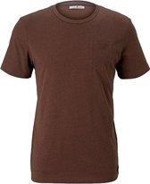Tom Tailor Korte mouw T-shirt - 1021481 Bruin (Maat: M)