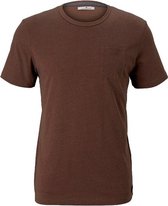 Tom Tailor Korte mouw T-shirt - 1021481 Bruin (Maat: L)