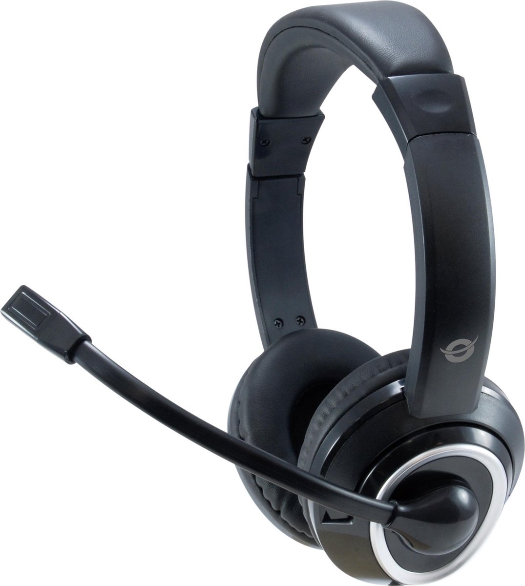Conceptronic POLONA 01B Over Ear headset Kabel Telefoon Stereo Zwart Afstandsbediening, Volumeregeling, Microfoon uitsc