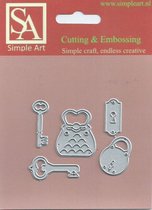 Simple Art – snij en embossingmal thema diverse – afbeelding keys and locks