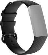 Let op type!! Diamond Pattern Silicone Wrist Strap Watch Band - Geschikt voor Fitbit Charge 4 Large Size:210*18mm(Black)