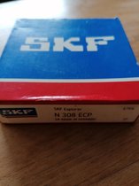 Lager SKF N308 ECP   cilinderlager met kunststof lagerkooi  Asgatdiameter: d=40mm Buitendiameter: D=90mm Breedte: B=23mm