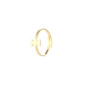 Nana  Dames Ring met letter I   - goudkleurig ringen met initiaal - Vrouwen Liefde Cadeau-Vriendschapsring - Relatie Ringen