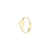 Nana  Dames Ring met letter G  - goudkleurig ringen met initiaal - Vrouwen Liefde Cadeau-Vriendschapsring - Relatie Ringen
