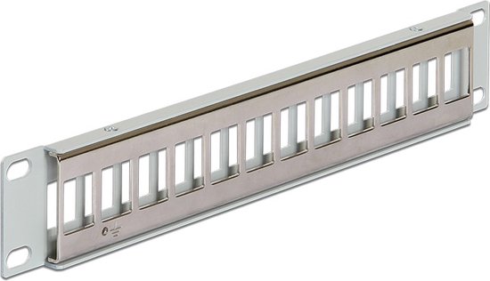 Premium 10'' Patch Panel voor 12 Keystone modules / grijs | bol