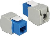 DeLOCK UTP CAT6 Gigabit Keystone module RJ45 - LSA / blauw