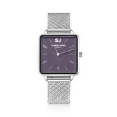 SJ WATCHES Venice horloge dames zilver - horloges voor vrouwen 28.5m - Vierkante horloge