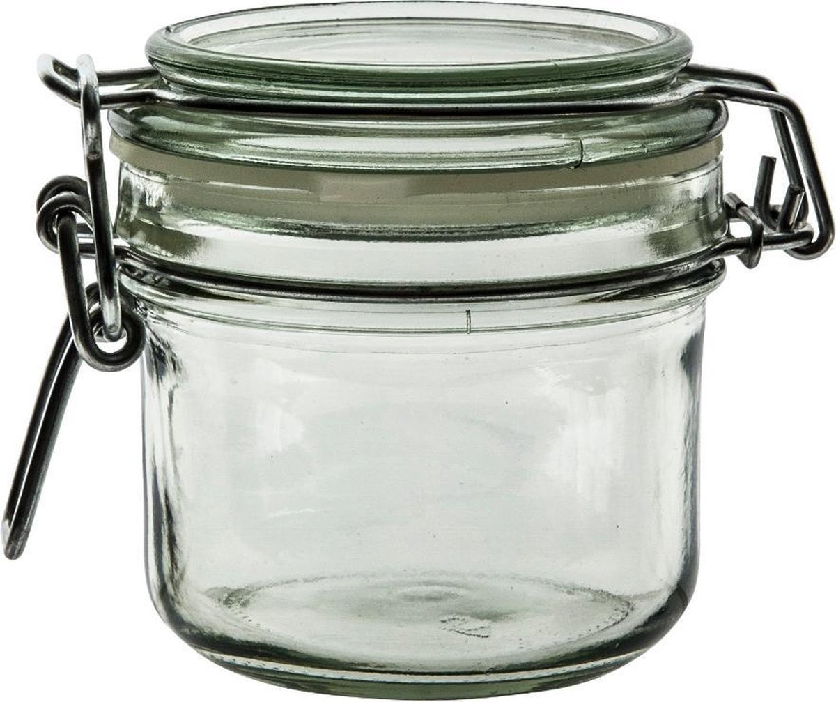 Glazen voorraadpot van 200 ml met klemsluiting