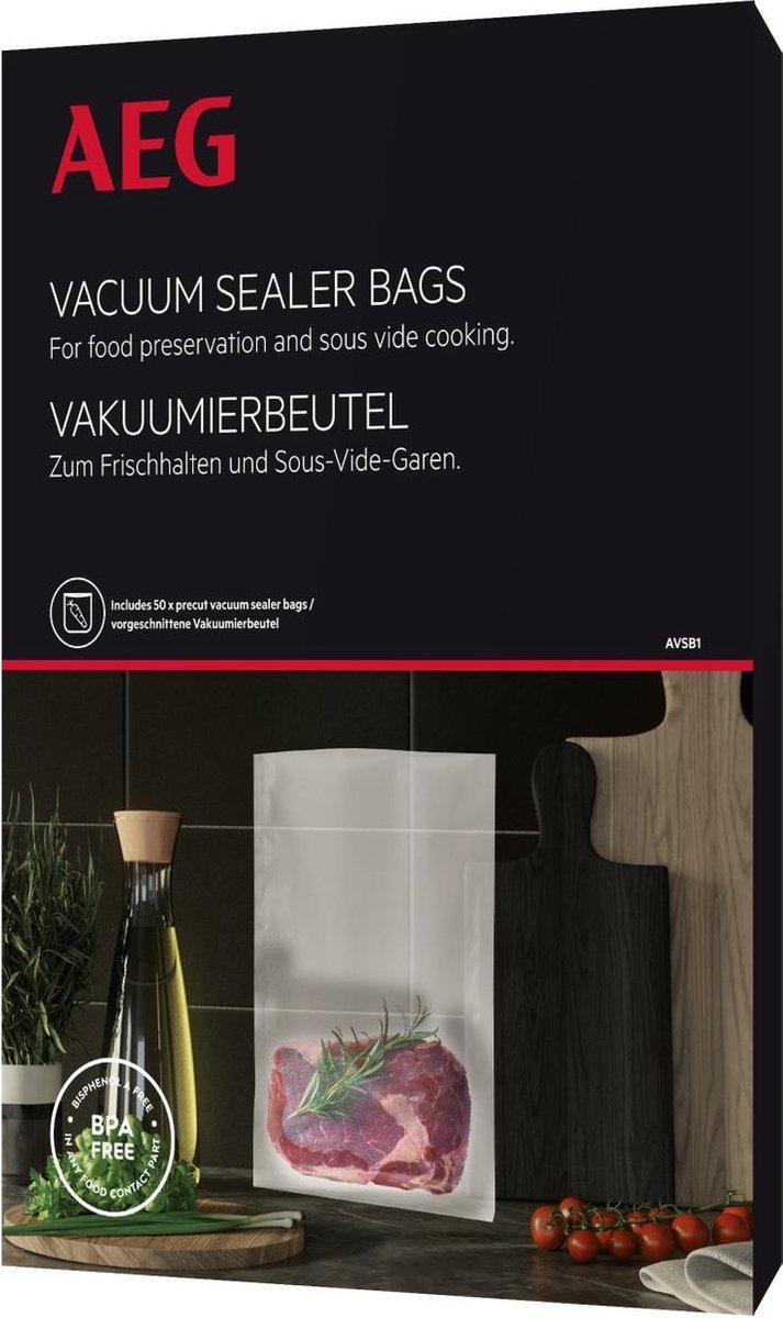 Anova Culinary Precision Organic Vacuum Sealer Bags (ANBB01) Pack van 50 voorgesneden vacuümzakken, helder