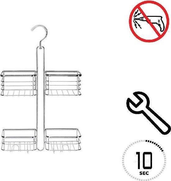 Doucherek Chroom 51 CM HOOG X 30 CM X 12.50 CM