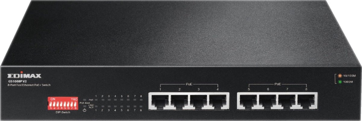 Edimax GS-1008P V2 Netwerk Switch Gigabit + Poe