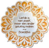 Porseleinen magneet "Liefde Is - Boeddha"