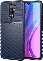 Xiaomi Redmi 9 Hoesje TPU Thunder Design Blauw