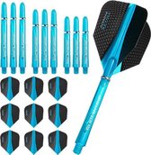 Dart Set - Combi kit – Retina – 3 sets darts shafts – 3 sets darts flights - Aqua