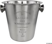 Champagnekoeler RVS - Met Tekst - Ø22x22cm - Wijnkoeler - IJsemmer - Drankkoeler - Koeler
