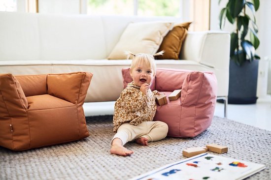 Jollein - Kinderfauteuil (Mellow Pink) - Kinder Zitzak - 1 t/m 4 jaar - 46x110cm van Merkloos — afbeelding 3