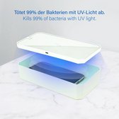 LEICKE UV Mobiele Sterilisator | Mobiele UV Multifunctionele Sterilisator en Lader | ideaal voor maskers, etc. | Draadloos opladen voor Smartphone