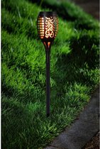 Tuinlamp solar fakkel / toorts met vlam effect 48,5 cm - sfeervolle tuinverlichting / tuinfakkel op zonne-energie