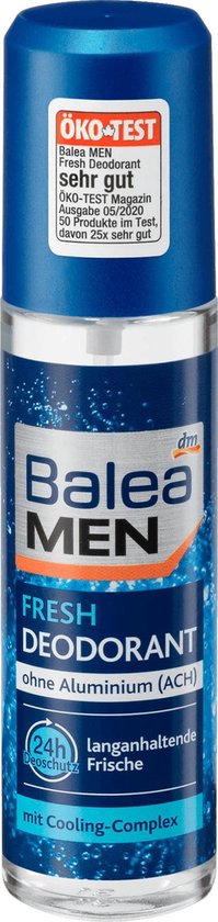 Balea MEN Reisflesje Deodorant spray Fresh - Huidneutraal - Zonder aluminium (ACH)