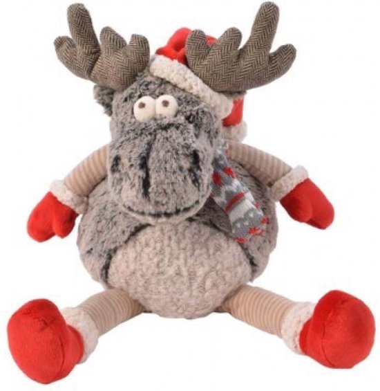 Eland Kerst pluche in kerstkleding