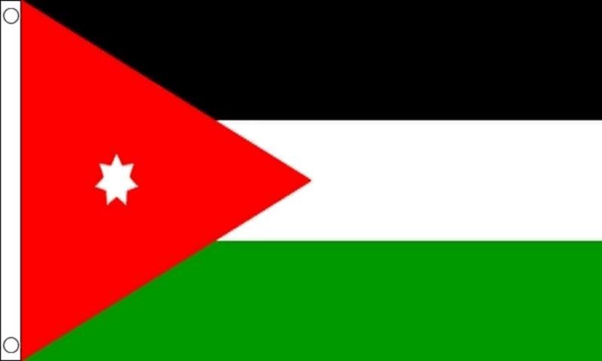 Vlag Jordanie  90x150cm