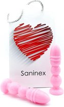Saninex Delight Plug - Dildo - Blinkende Siliconen - 135mm lang - 35mm Diameter - Roze