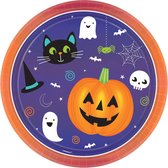 AMSCAN - 8 kartonnen borden Halloween Friends 23 cm