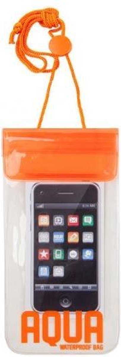 Balvi Telefoonhoes Waterdicht Aqua 19 Cm Pvc Oranje