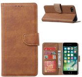 Mobile Restore Telefoonhoesje - Book Case - Geschikt Voor Apple IPhone 7 - Bruin