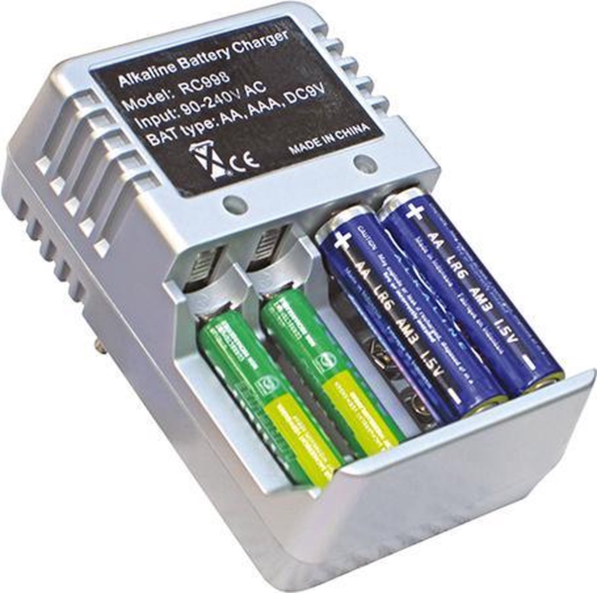 Permanent Heerlijk Ritmisch Garant-o-matic alkaline batterijlader voor AA / AAA / 9v batterijen |  bol.com