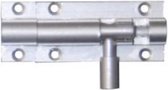 i-Fix Meubelgrendel in mat aluminium kleur | 64 mm breed | inclusief sluitplaat