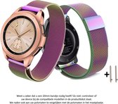 Regenboogkleurig Metalen bandje Milanees voor 20mm Smartwatches