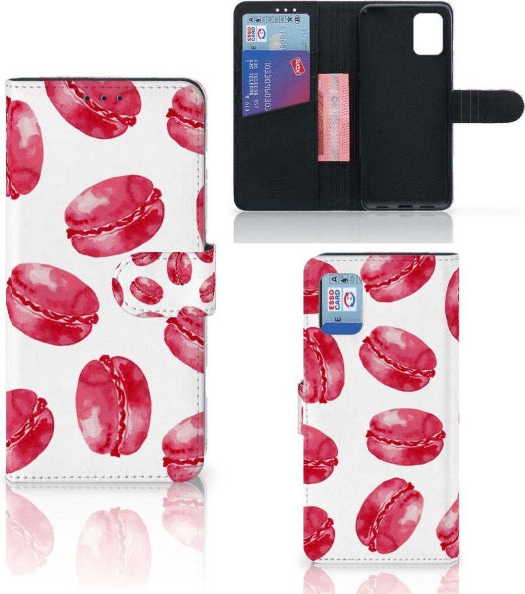 Samsung Galaxy A31 Book Cover Pink Macarons