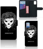 PU Cuir Premium Flip Case pour Samsung Galaxy A31 Coque Téléphone Crâne Cheveux