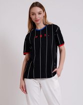 La Pèra Zwart Fri. T-shirt 95% Katoen Dames - Maat M