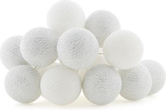 Cotton Ball Sparkling lichtslinger wit en Silver/White 20 | bol.com