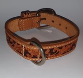 Hondenhalsband luxe van bewerkt leder 30 cm