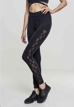 Urban Classics Legging -M- Ribbon Mesh Zwart