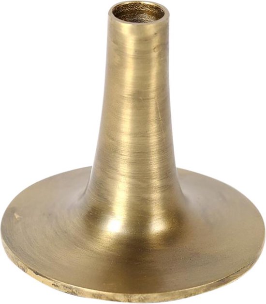 Kaarsenhouder - goud - metaal draad - 9,5x9 cm - windlicht | Leen Bakker