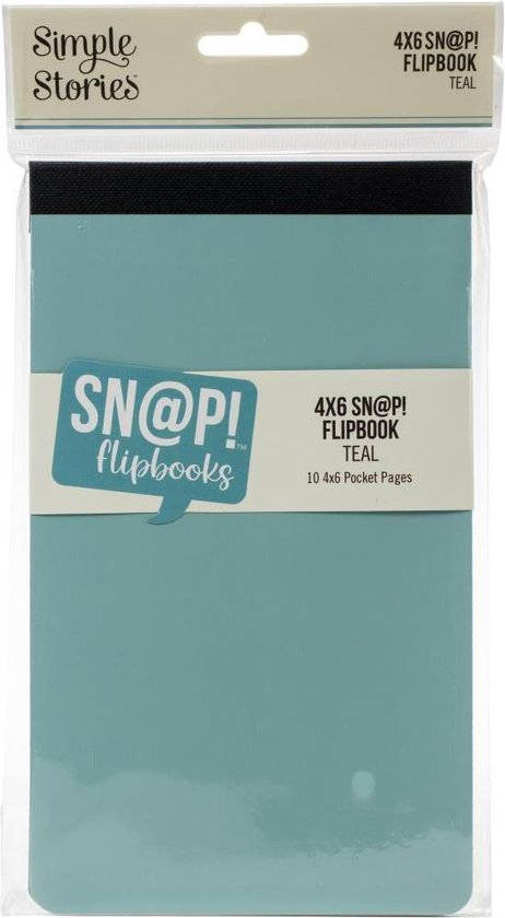 Verschrikkelijk Verbieden belangrijk Simple Stories - Sn@p Flipbook/ Fotoboek - met 10 Pocket pagina's van  10x15cm - Teal | bol.com