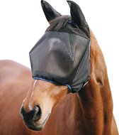 Equilibrium Field Relief Midi Horse Fly Mask (With Ears) (Black/Blue)