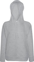 Fruit Of The Loom Dames Getailleerd Lichtgewicht Hoodie Dames met Capuchon  (240 GSM) (Heather Grijs)