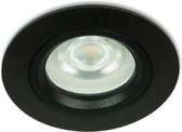 LED Mini inbouwspot Willy -Rond Zwart -Extra Warm Wit -Niet Dimbaar -3.4W -Integral LED