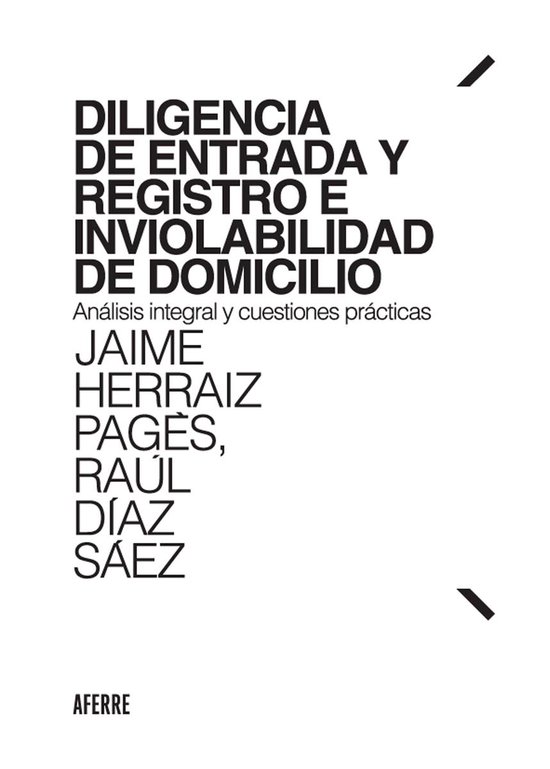 Diligencia de entrada y registro e inviolabilidad de domicil ... - cover