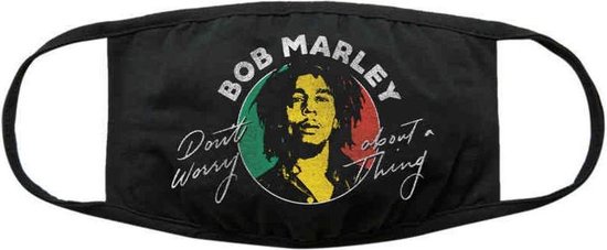 Bob Marley Mask Don't Worry Zwart