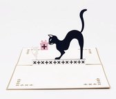 Katten Pop-up kaart - Kaart 3D Katten - Poezen Kaart - Wenskaart - Verjaardagskaart