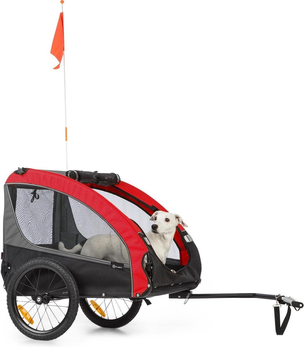 Husky Race fiets-hondenaanhanger 282L 40kg 600D Oxford canvas rood