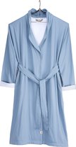 Walra Badjas Soft Jersey Robe - S/M - 100% Katoen - Blauw / Wit